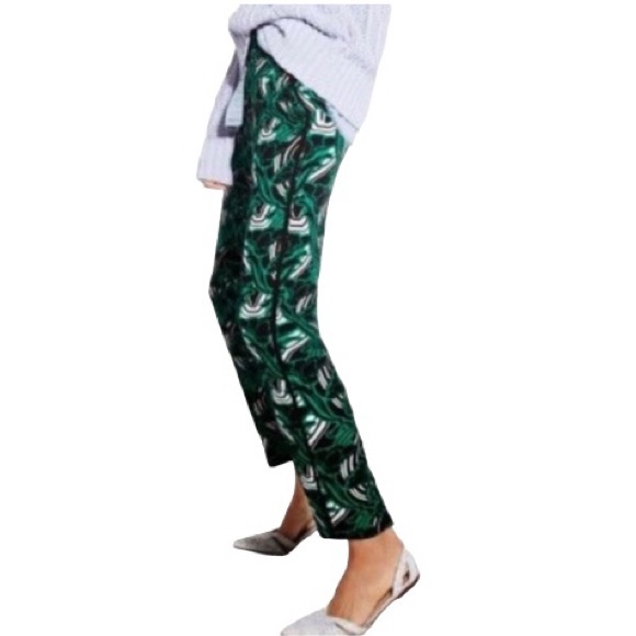 [J. Crew] Floral Print Tuxedo Style Pants - Picture 2 of 5